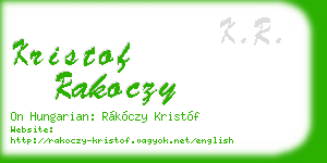 kristof rakoczy business card